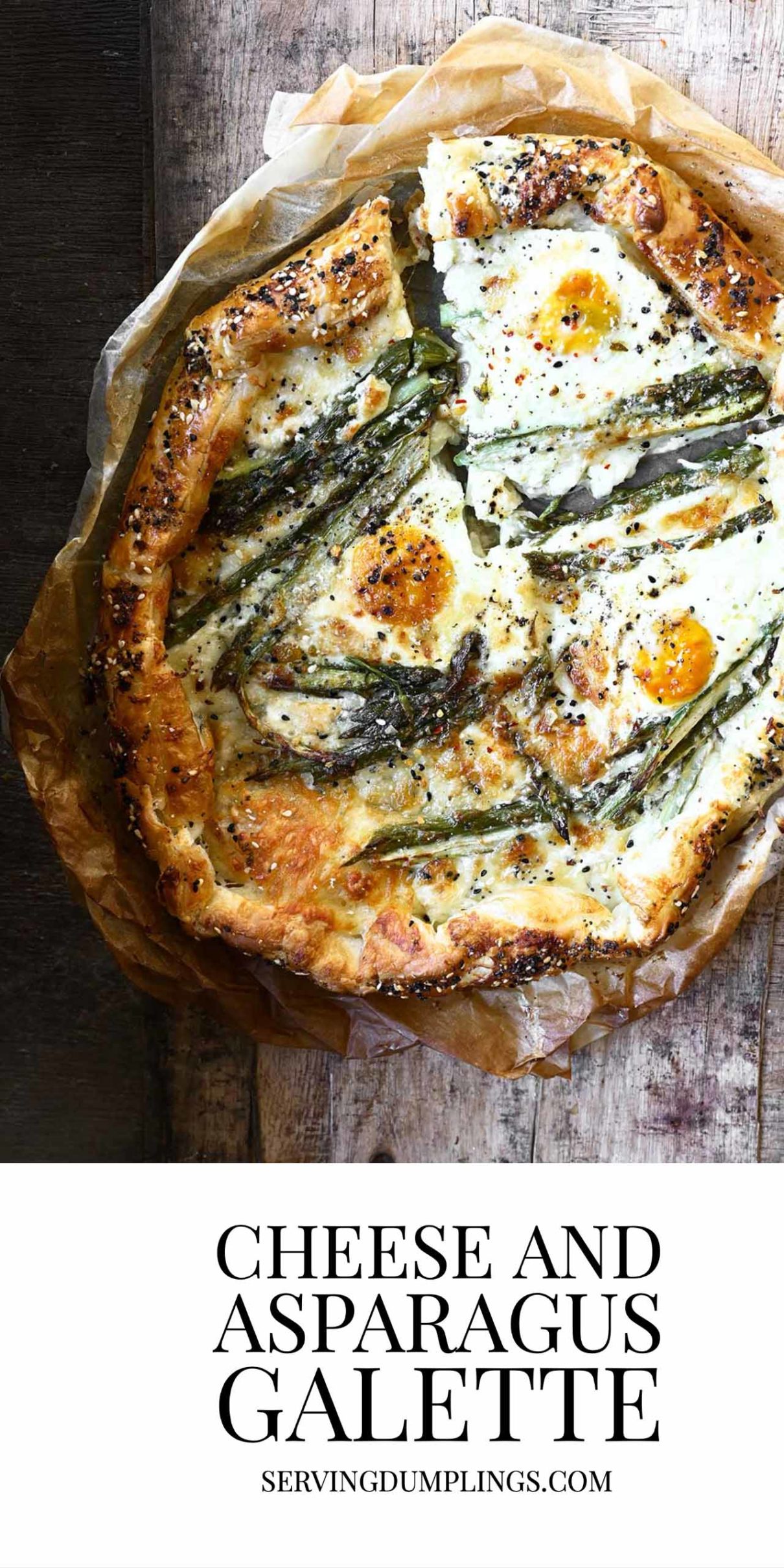Cheese and Asparagus Galette - Serving Dumplings