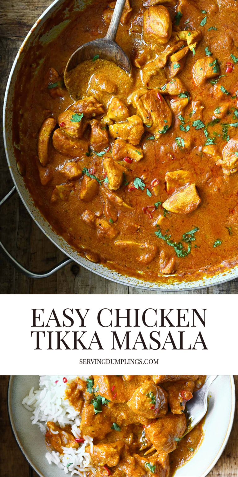 Easy Chicken Tikka Masala - Serving Dumplings